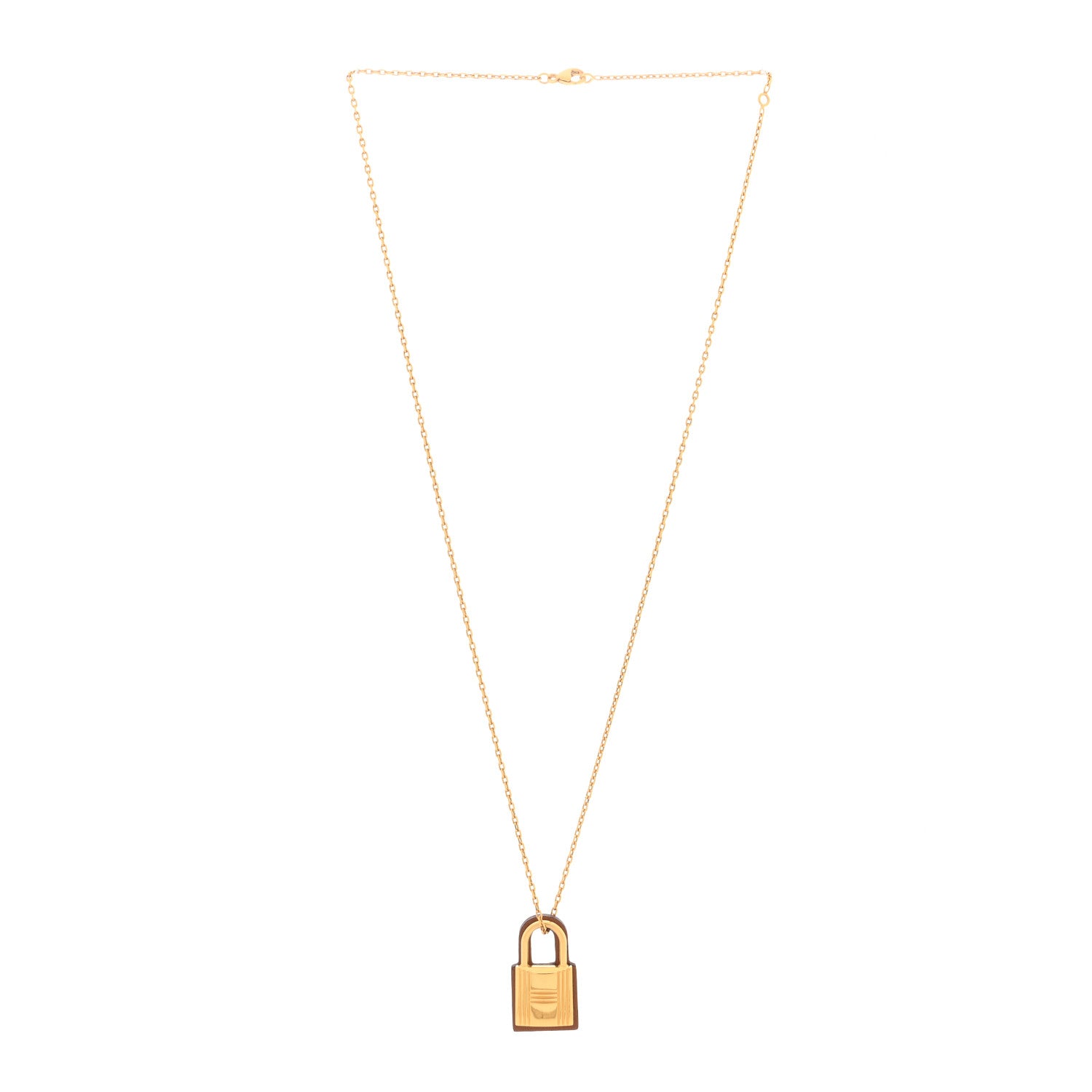 Hermes Swift Small O'Kelly Pendant Necklace Gold 3 of 6