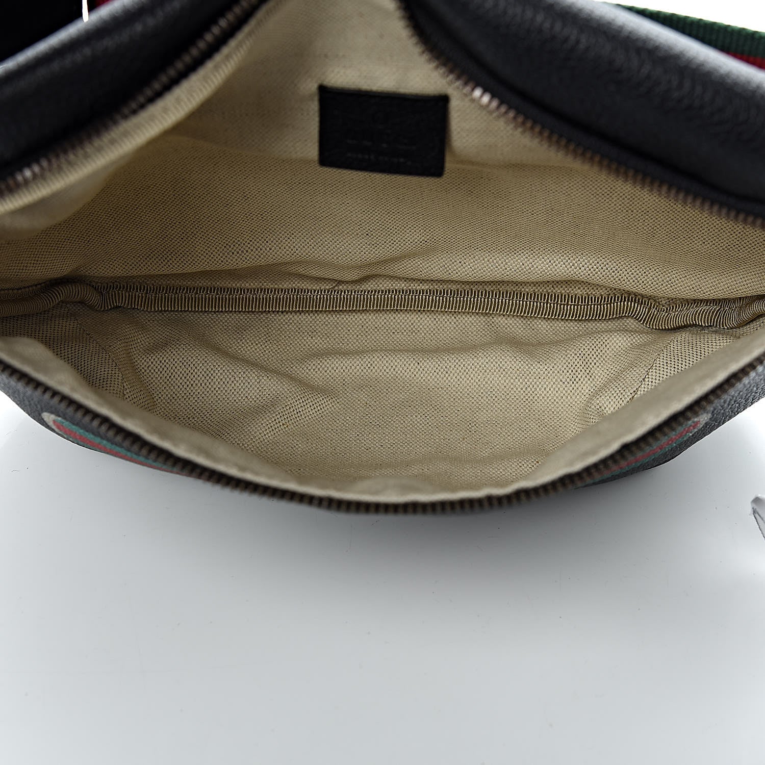 Gucci Grained Calfskin Logo Belt Bag Black 5 of 10