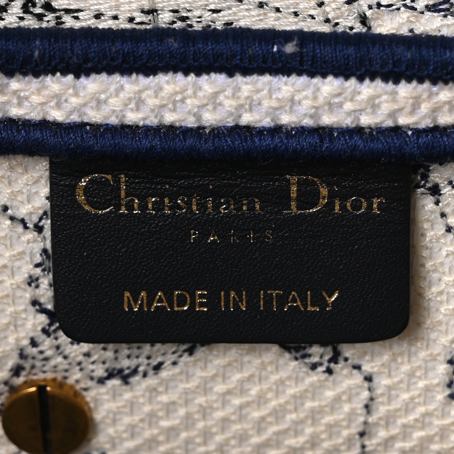 Christian Dior Canvas Embroidered Around the World Saddle Bag Blue 6 of 11