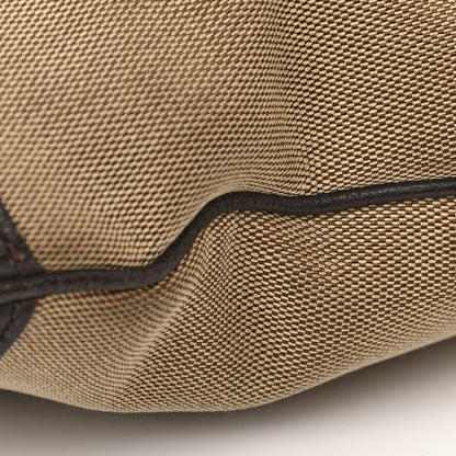 Gucci Canvas Britt Tote Dark Brown 16 of 22