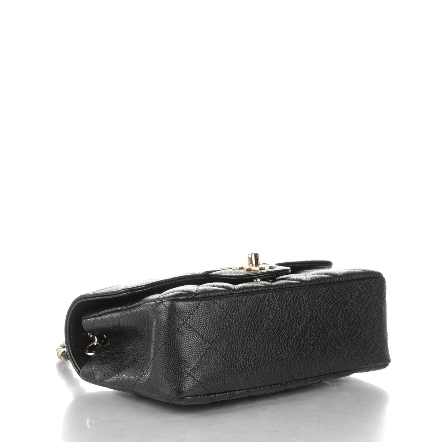 Caviar Quilted Mini Rectangular Flap Black