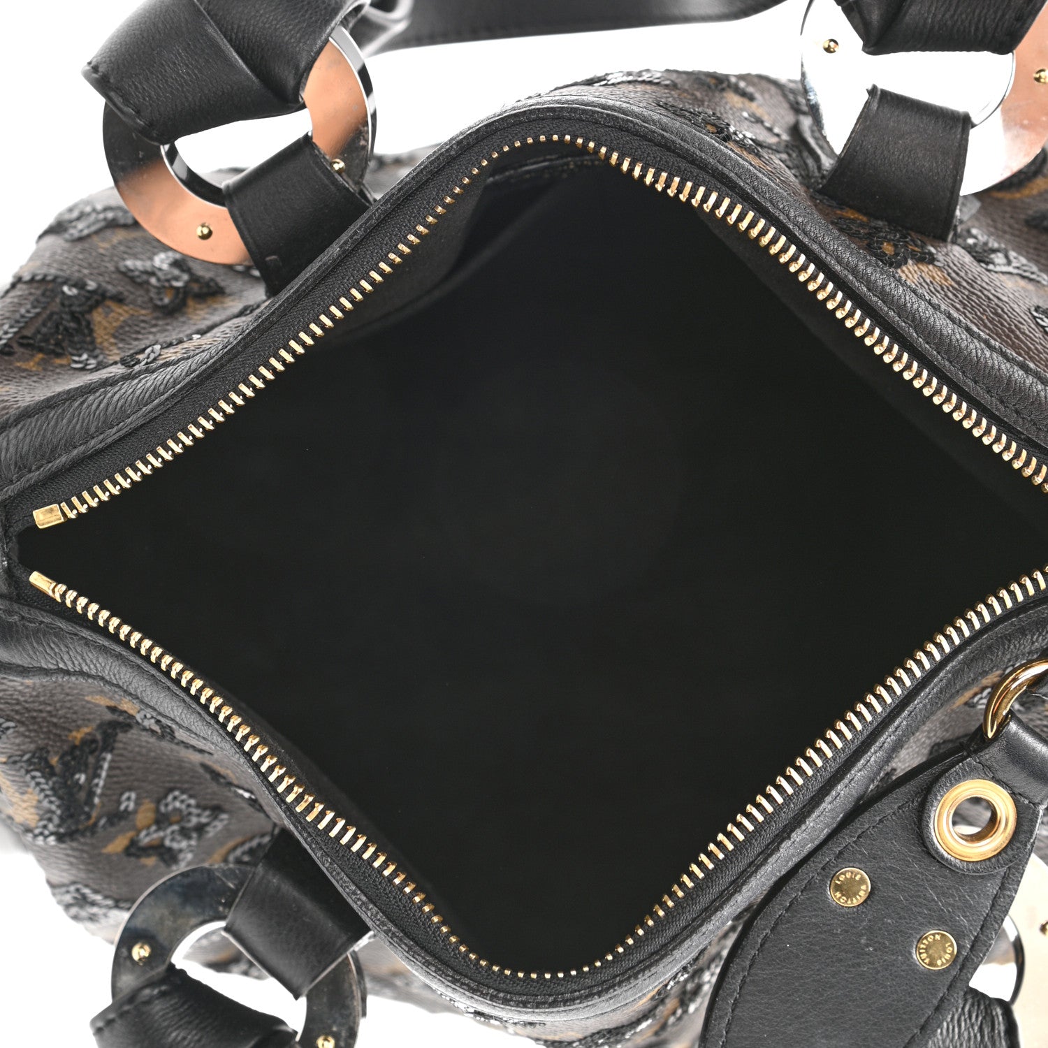 Louis Vuitton Monogram Sequins Eclipse Speedy 28 Black 5 of 10