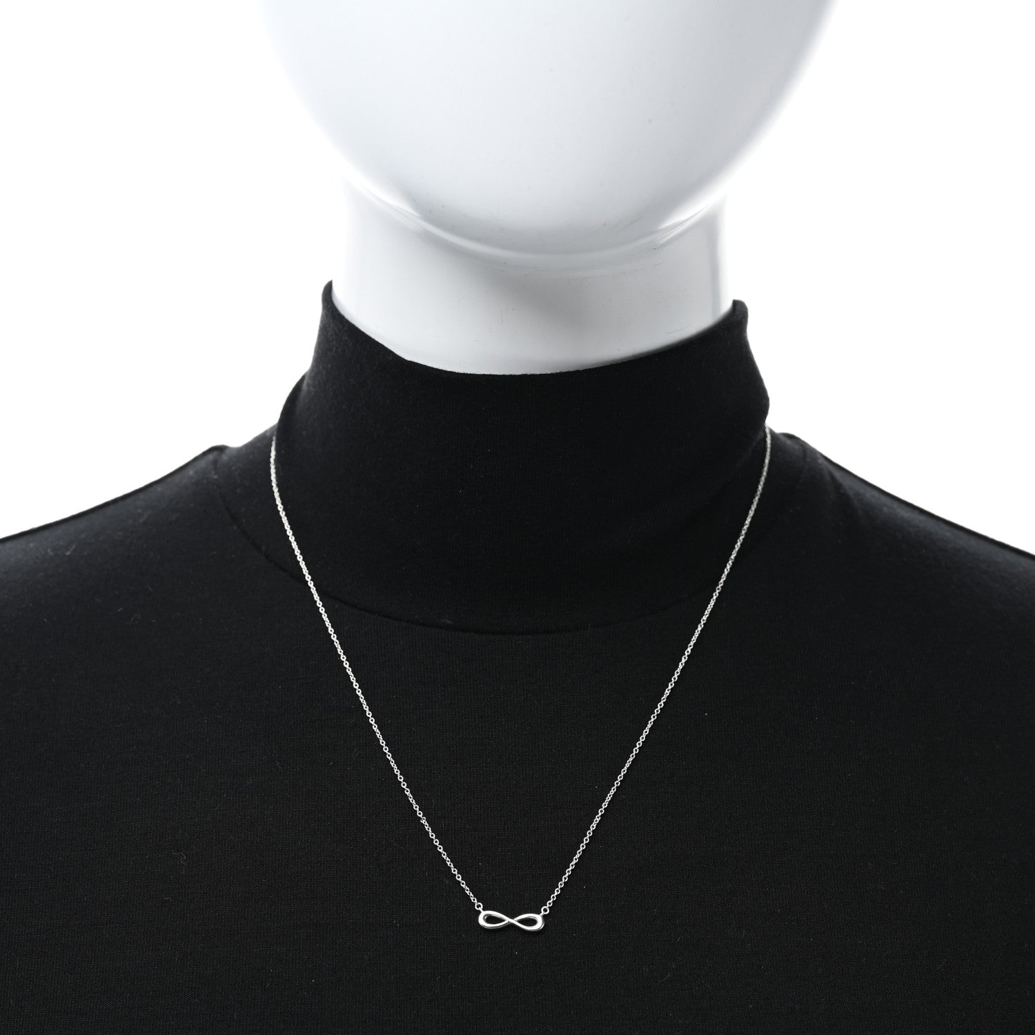Tiffany Sterling Silver Mini Infinity Pendant Necklace 2 of 5