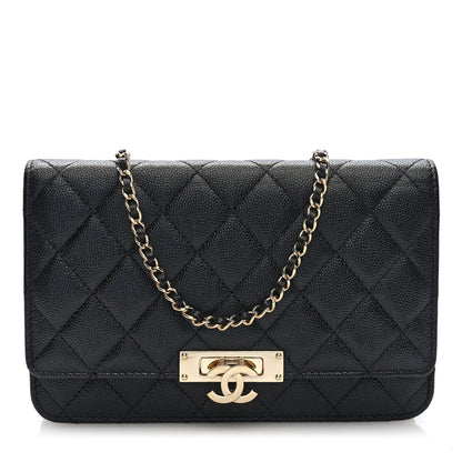 Chanel Caviar Quilted Golden Class Wallet On Chain WOC Black 1 of 10