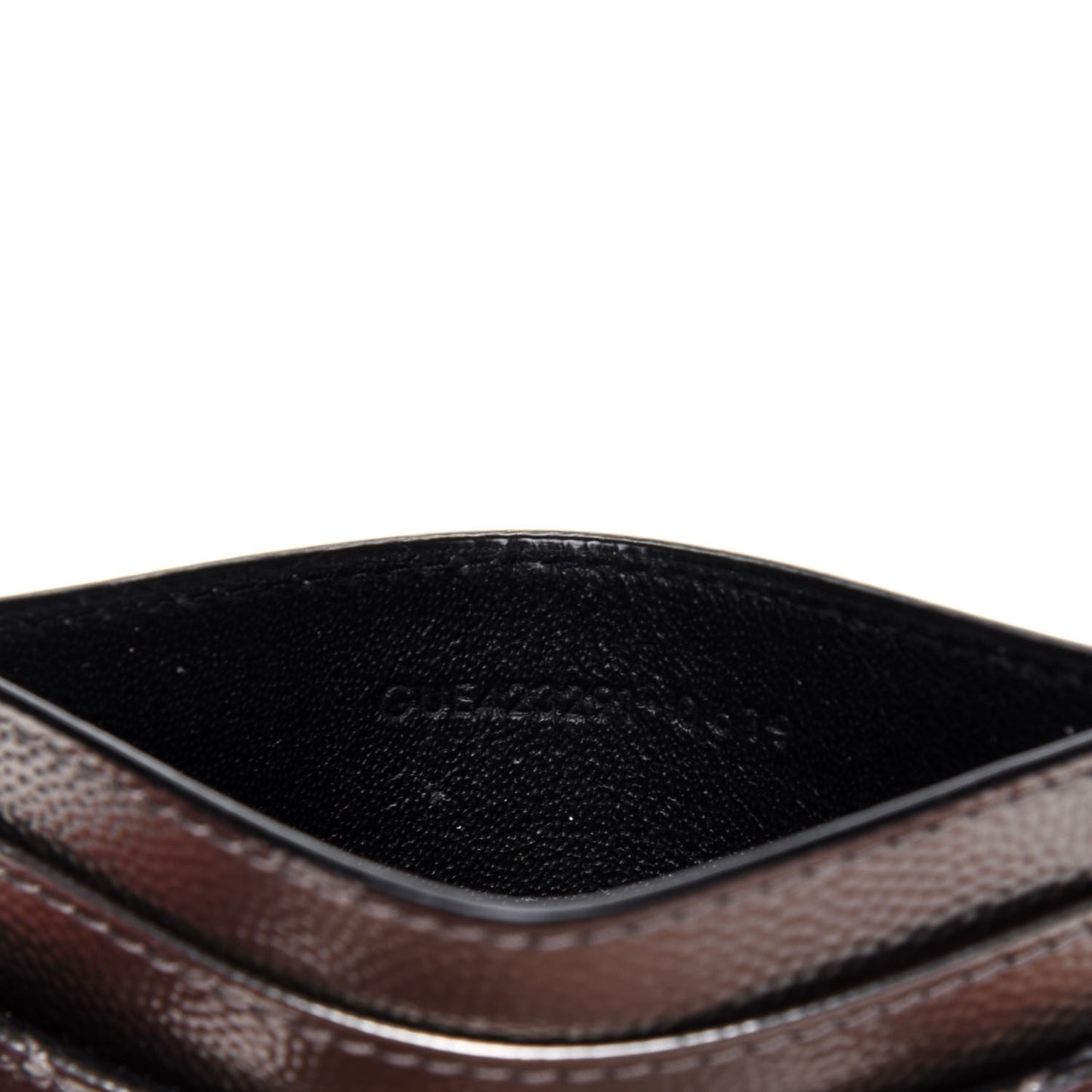 Metallic Grain De Poudre Matelasse Chevron Monogram Credit Card Case Pimbo