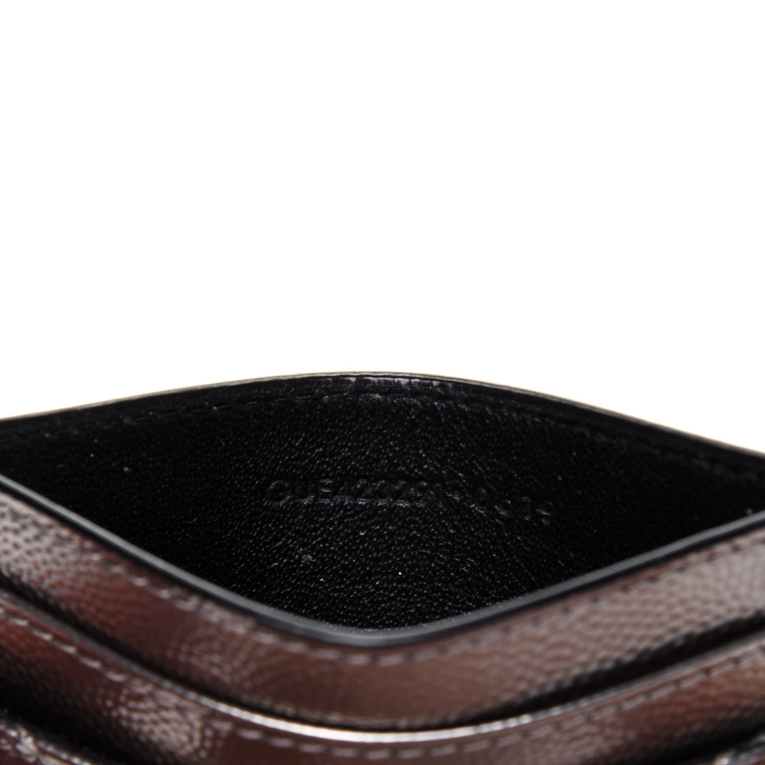 Saint Laurent Metallic Grain De Poudre Matelasse Chevron Monogram Credit Card Case Pimbo 7 of 14