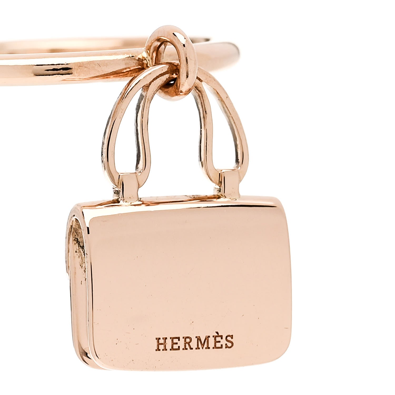 Hermes 18K Rose Gold Diamond Amulettes Constance Ring 52 6 5 of 7