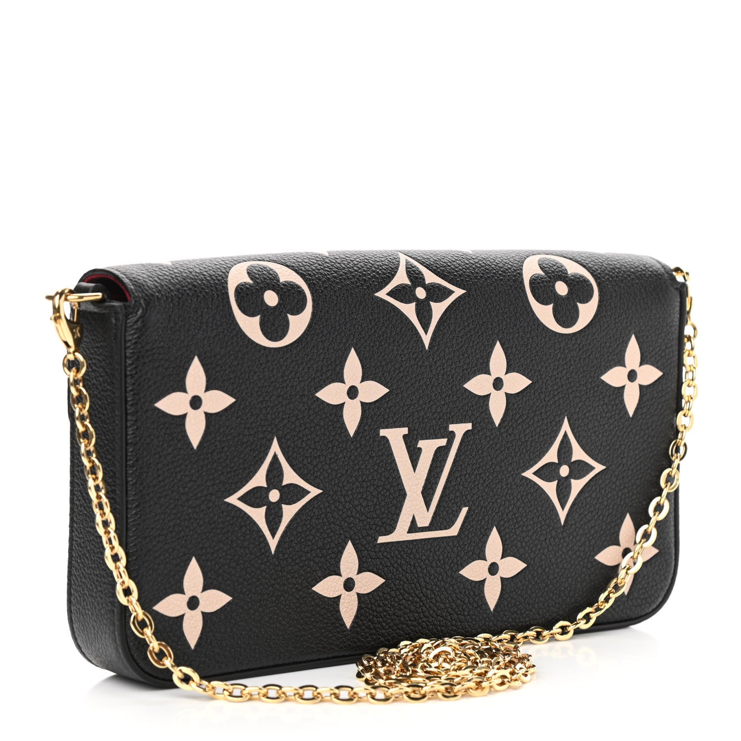 Louis Vuitton Empreinte Monogram Giant Felicie Pochette Black Beige 4 of 11