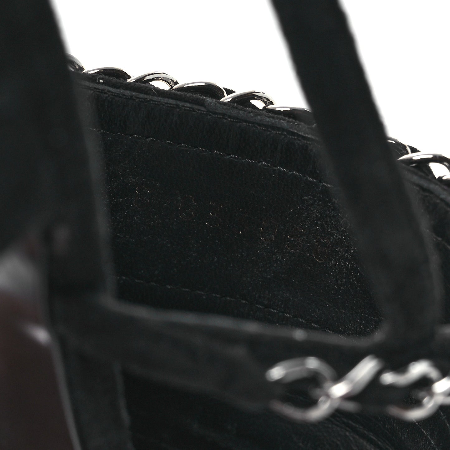 Suede Chain Flat Sandals 36.5 Black