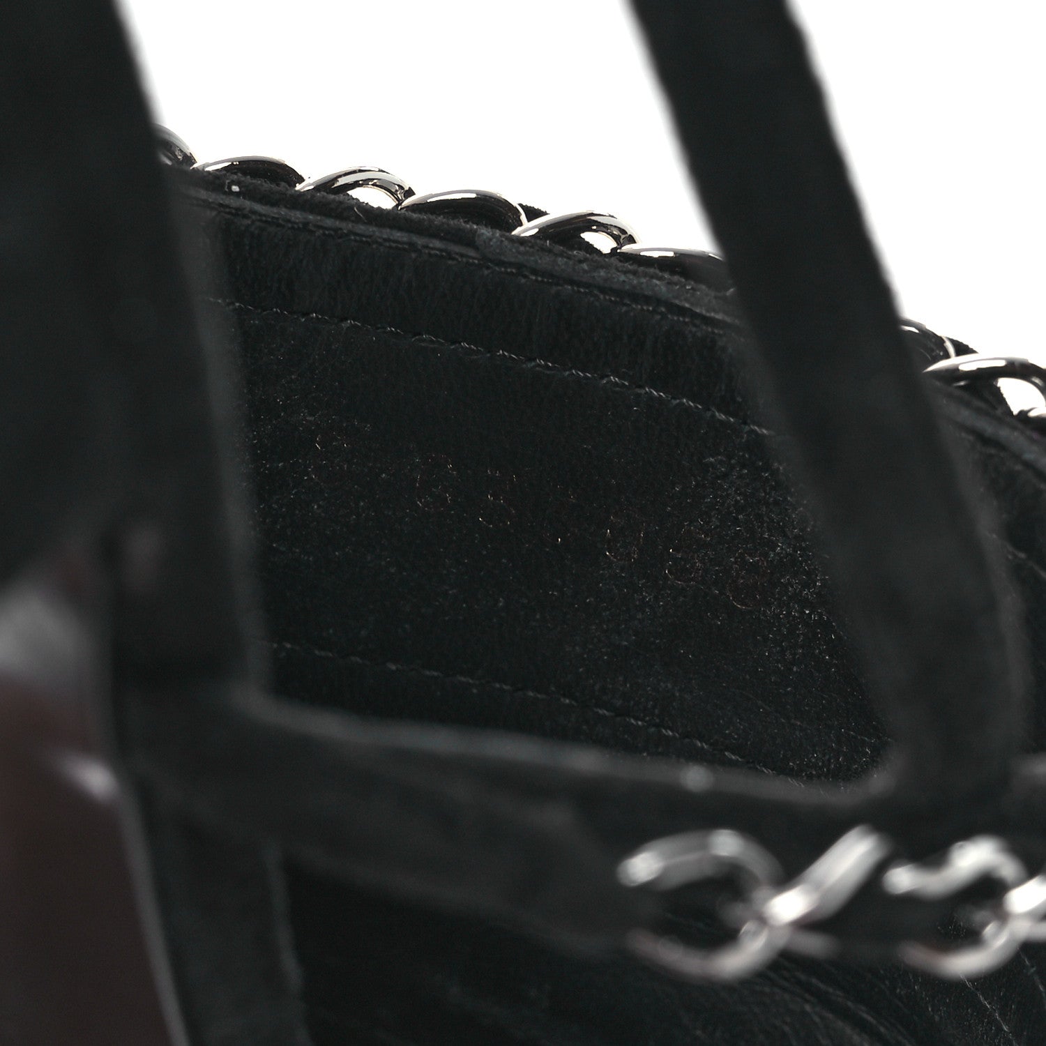 Chanel Suede Chain Flat Sandals 36.5 Black 9 of 11