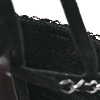 Chanel Suede Chain Flat Sandals 36.5 Black 9 of 11