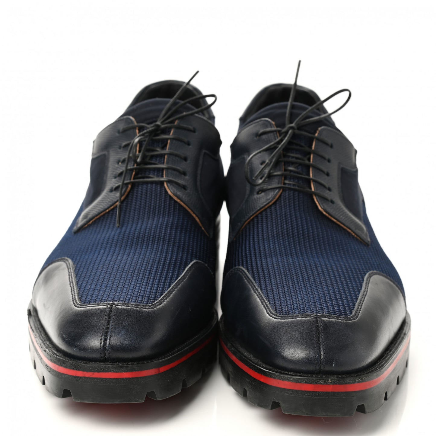 Neoprene Calfskin Mika Sky Mens Flats 46 Navy
