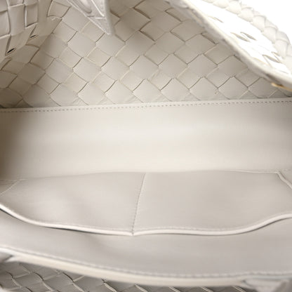 Bottega Veneta Nappa Intrecciato Small East West Andiamo Shoulder Bag White 6 of 10