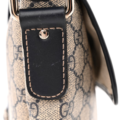 Gucci GG Plus Monogram Sellieria Calfskin Small Flap Messenger Bag Beige Blue 16 of 16