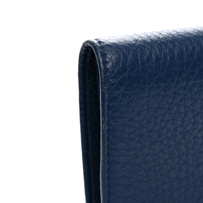 Prada Vitello Daino Small Bi-Fold Wallet Bluette Bluette 8 of 11