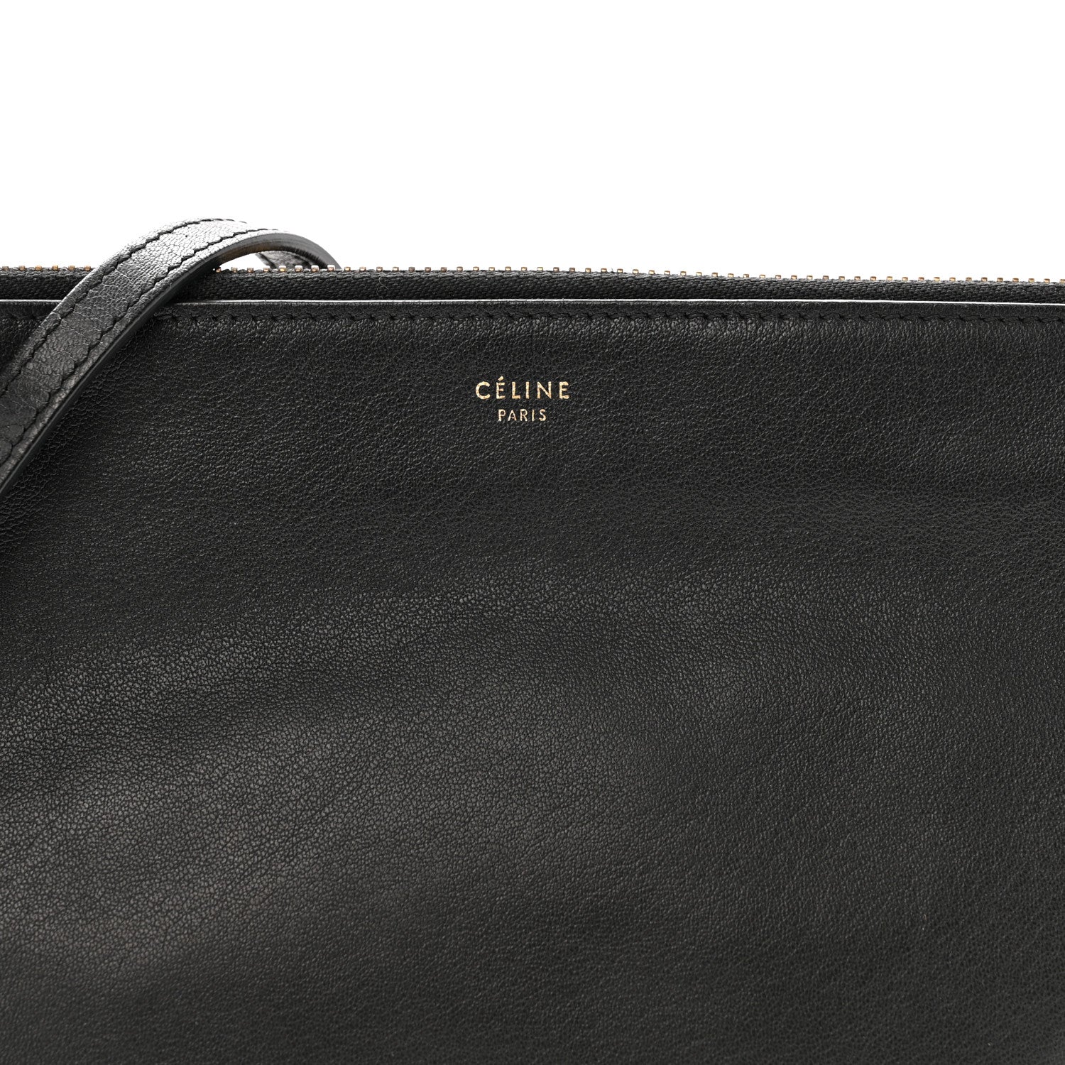 Celine Lambskin Small Trio Crossbody Bag Black 9 of 15