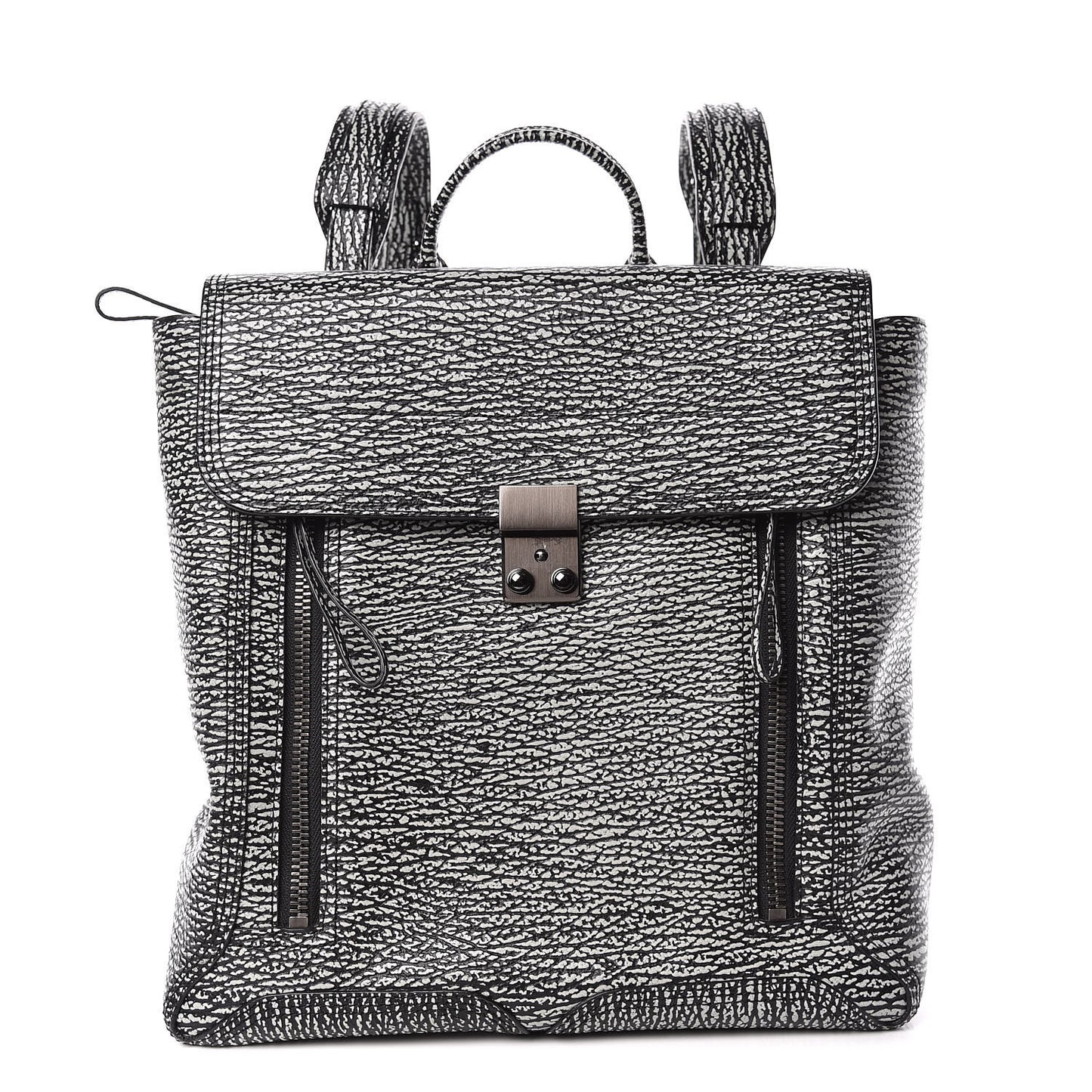 3.1 Textured Calfskin Pashli Backpack Black Cream