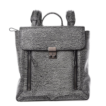 3.1 Phillip Lim 3.1 Textured Calfskin Pashli Backpack Black Cream 1 of 13