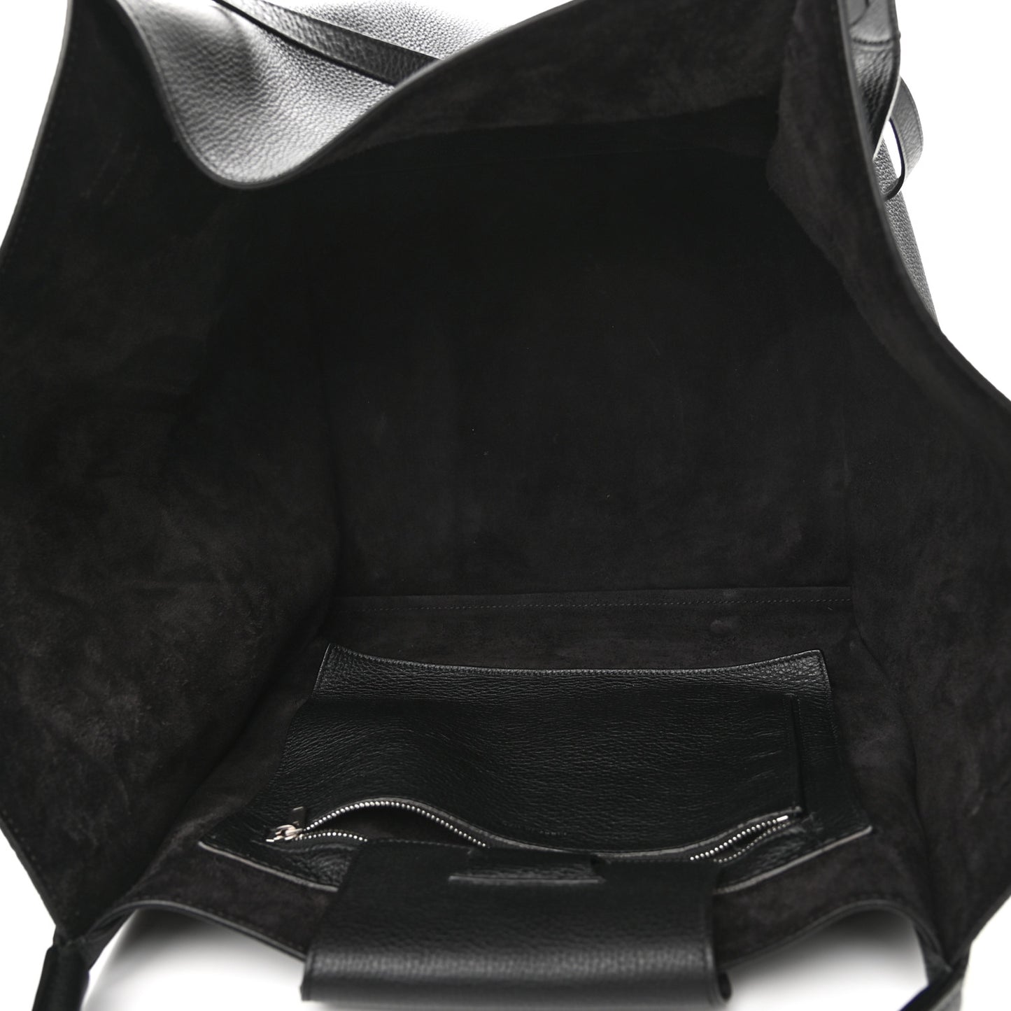 Supple Grained Calfskin Medium Big Bag Black