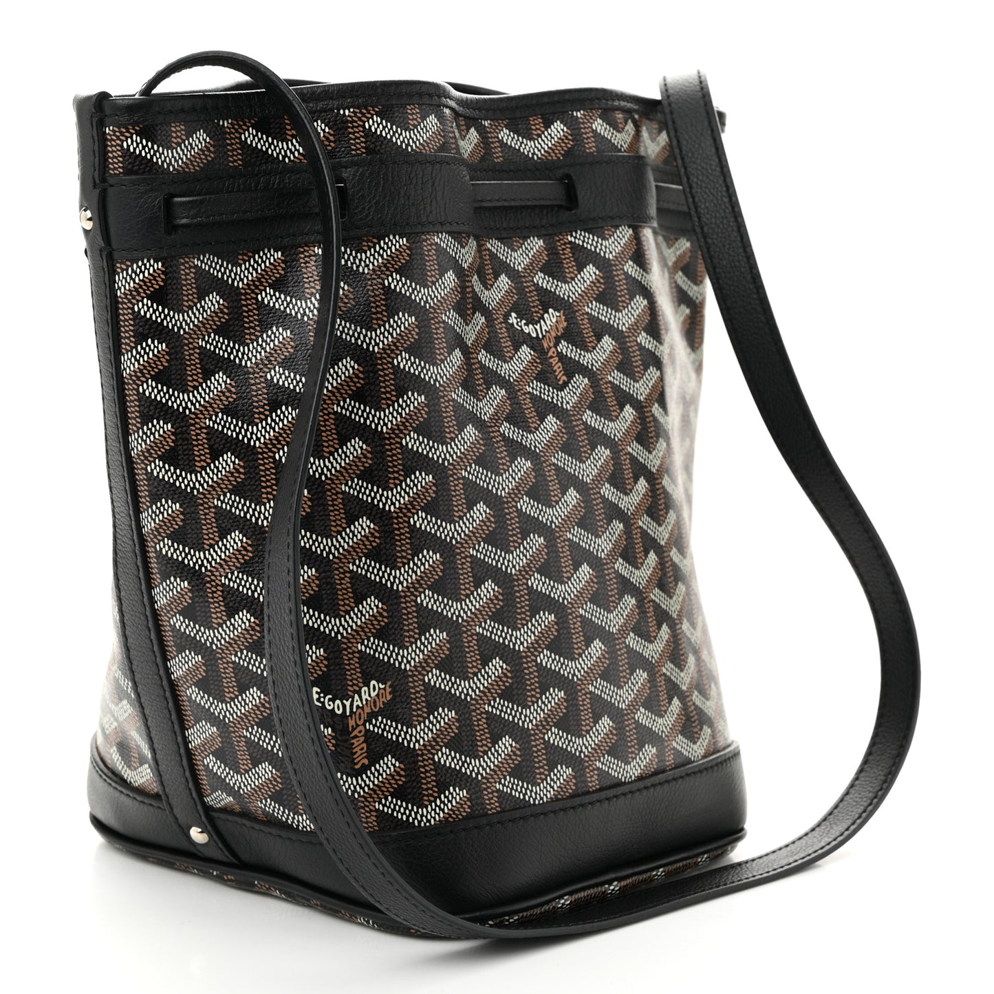 Goyardine Petit Flot Bucket Bag PM Black