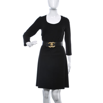 Chanel Calfskin CC Turn Lock Belt 75 30 Black 2 of 6