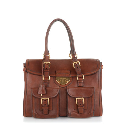 Prada Buffalo Briefcase Palissandro 1 of 7