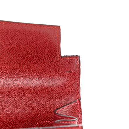 Hermes Epsom Kelly Sellier Guilloche 25 Rouge Vif 11 of 15