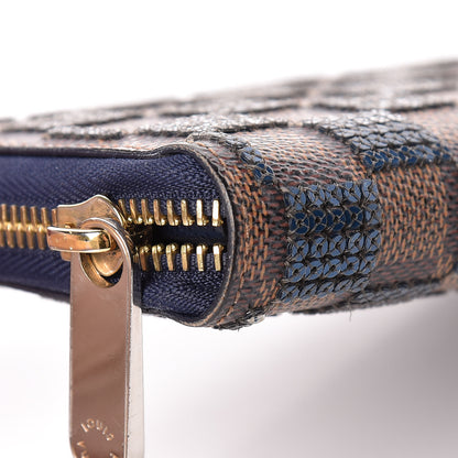 Louis Vuitton Damier Paillettes Zippy Wallet Blue 11 of 13