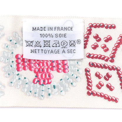 Hermes Silk Kelly En Perles Twilly Creme Framboise 3 of 4