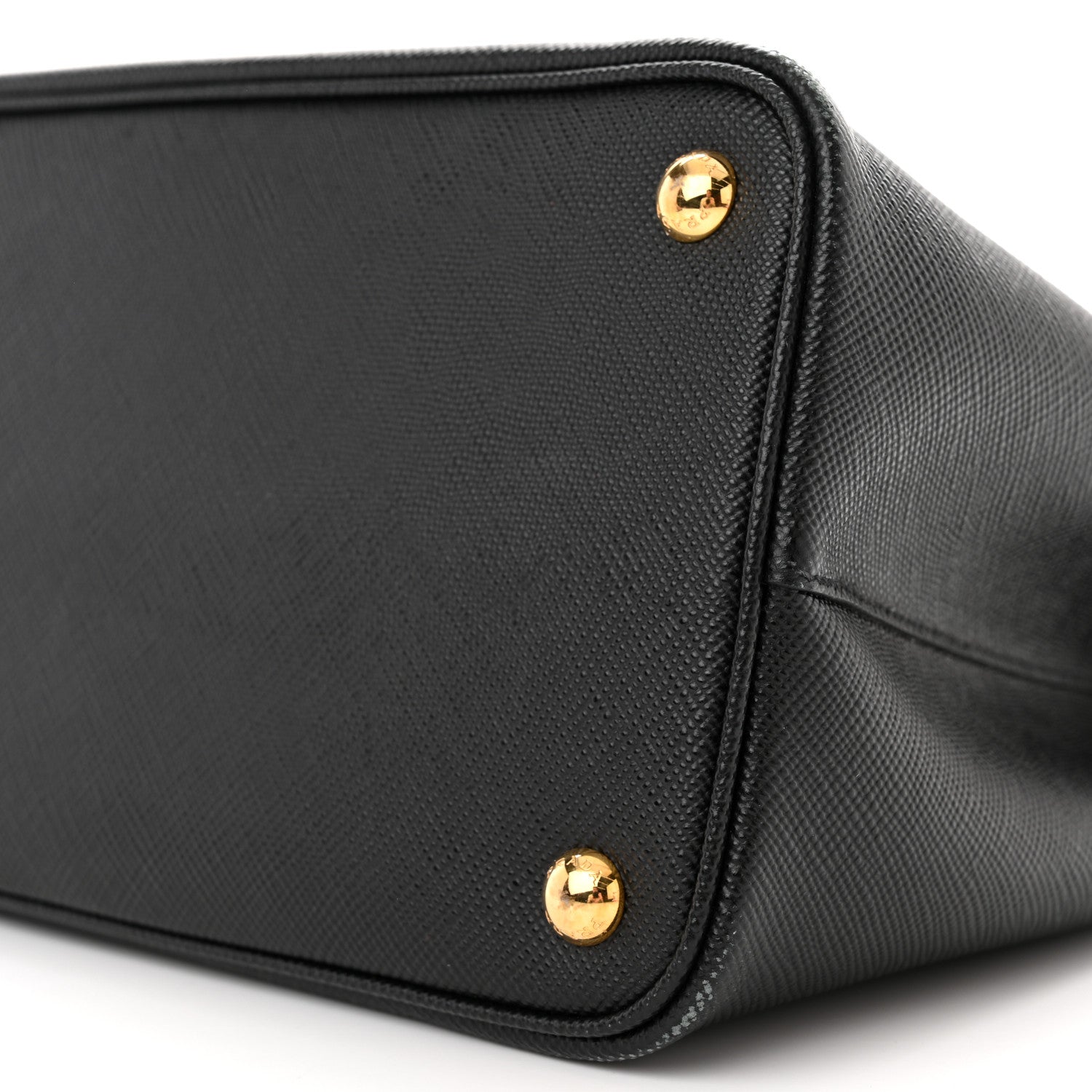 Prada Saffiano Cuir Large Double Bag Black Fuoco 9 of 15