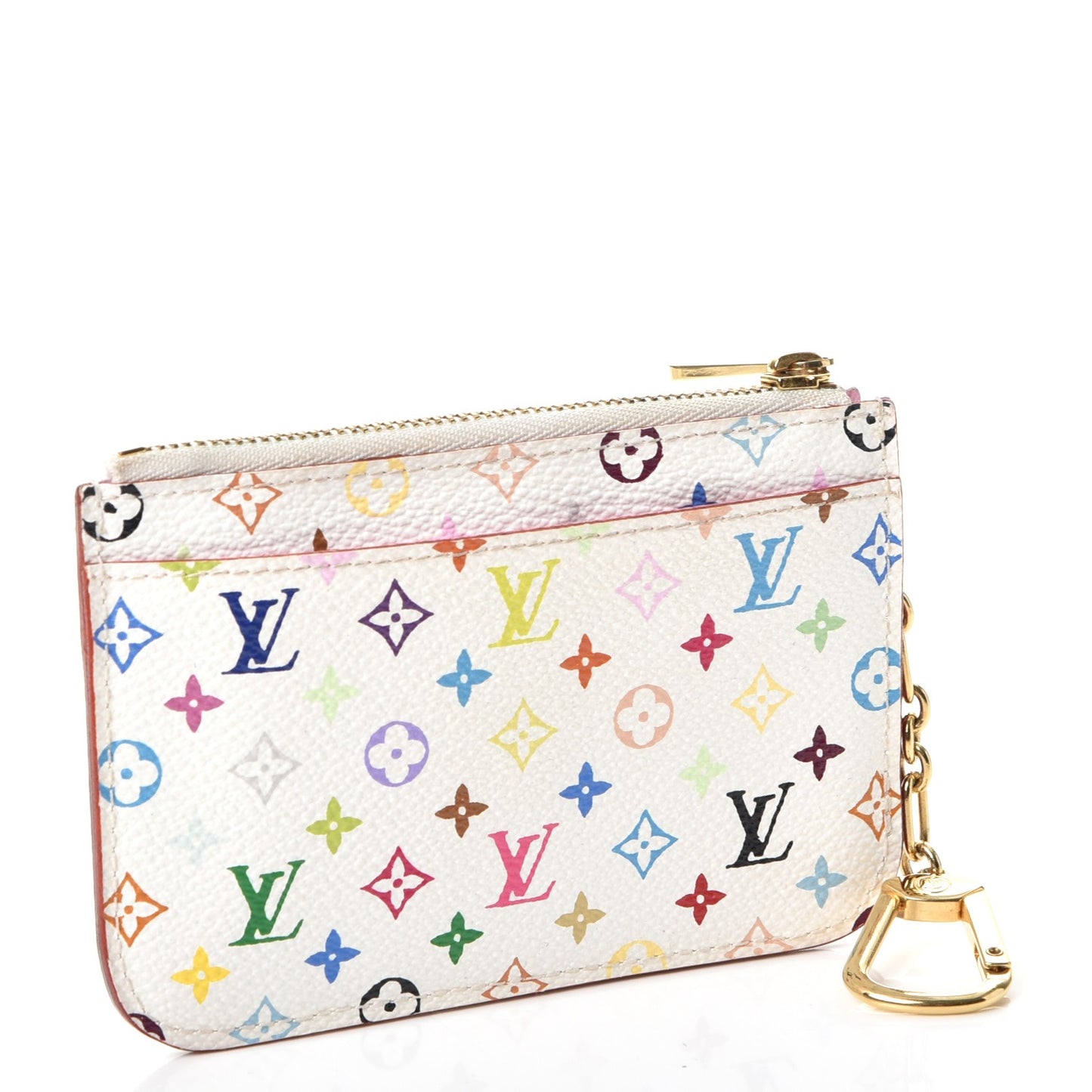 Monogram Multicolor Key Pouch White Litchi