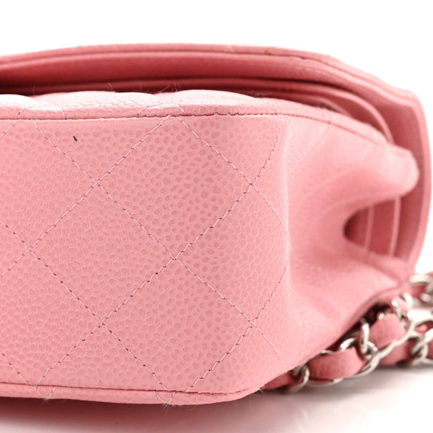 Chanel Caviar Quilted Medium Double Flap Pink 9 of 10