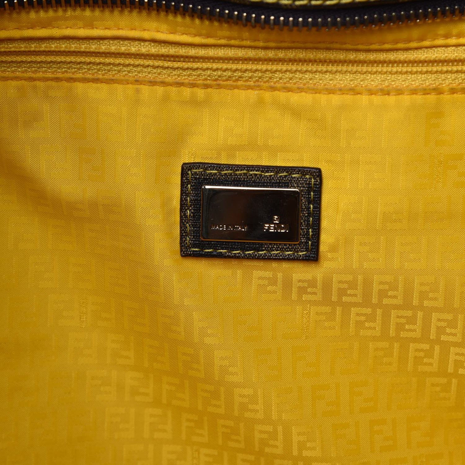 Fendi Zucca Spalmati Medium Roll Tote Tobacco Giallo 6 of 12