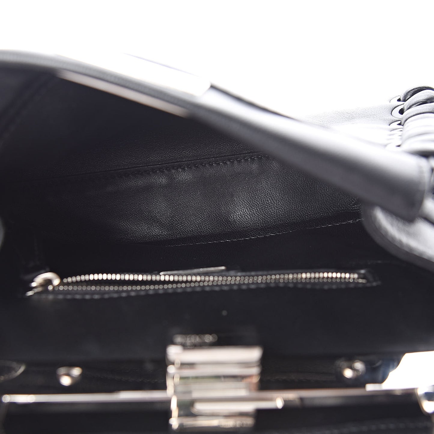 Nappa Lace Up Mini Peekaboo Iconic Satchel Black