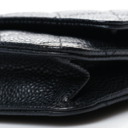 Chanel Caviar Quilted Wallet on Chain WOC Black 11 of 12