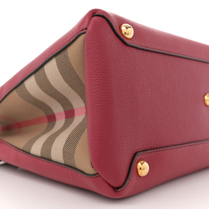 Burberry Derby Calfskin House Check Medium Banner Tote Russet Red 9 of 11