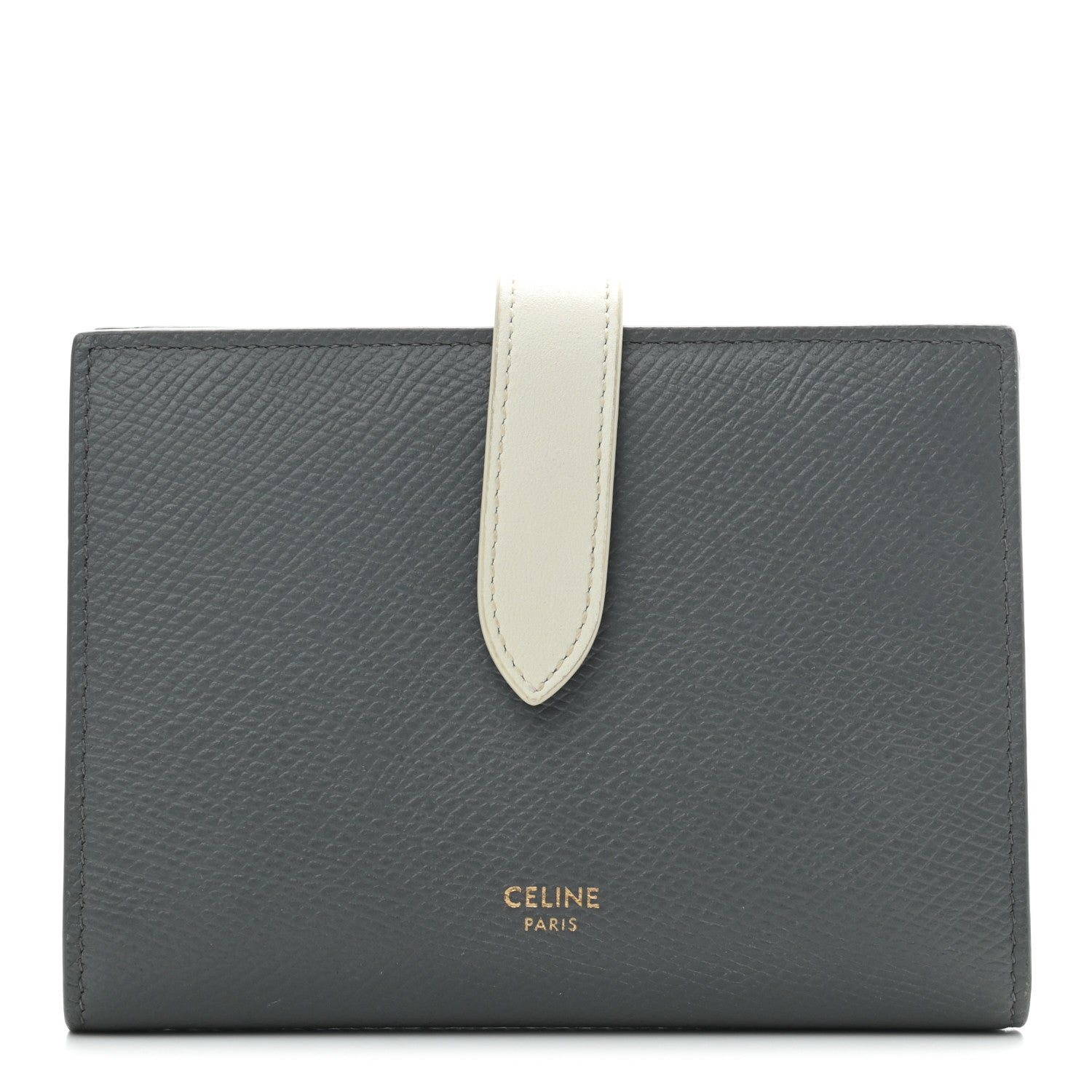 Celine Grained Calfskin Medium Multifunction Strap Wallet Grey 1 of 6
