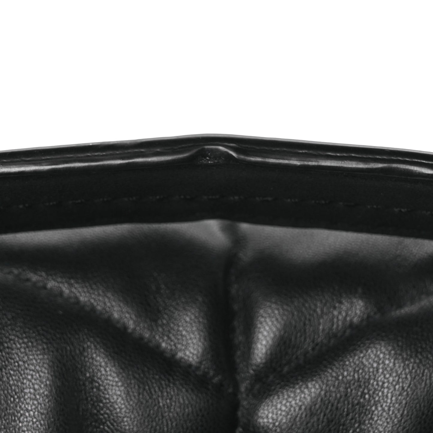 Lambskin Quilted Medium Loulou Puffer Monogram Chain Satchel Black