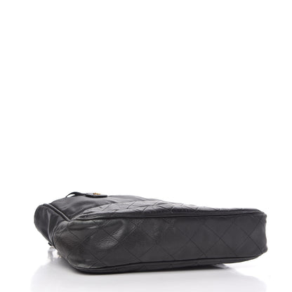 Chanel Lambskin Coated Canvas Shopping Tote Black 4 of 16