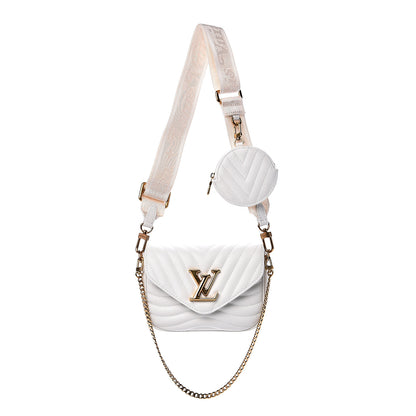 Louis Vuitton Calfskin New Wave Multi Pochette Snow 1 of 8