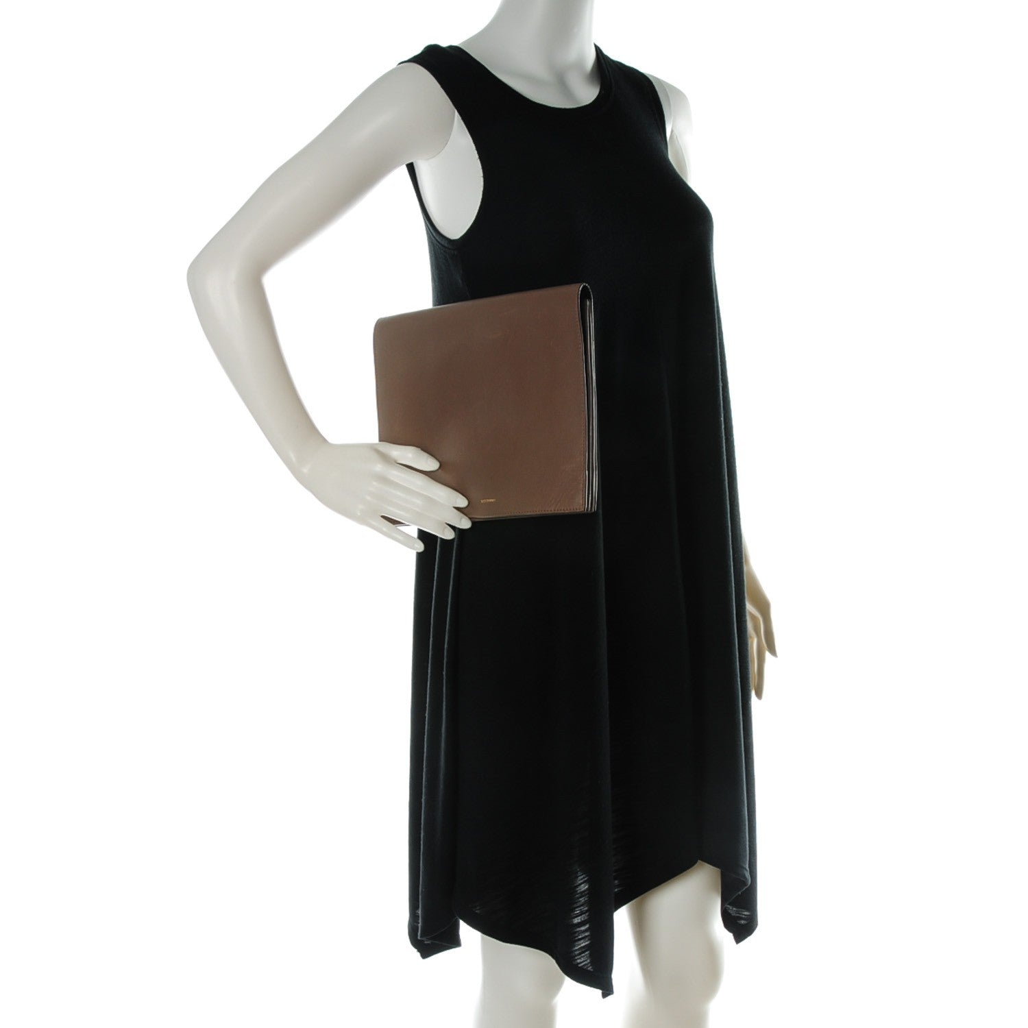 Celine Smooth Lambskin iPad Folio Clutch Taupe 2 of 7