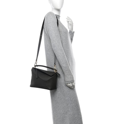 Loewe Soft Grained Calfskin Small Puzzle Edge Bag Dark Grey 2 of 11