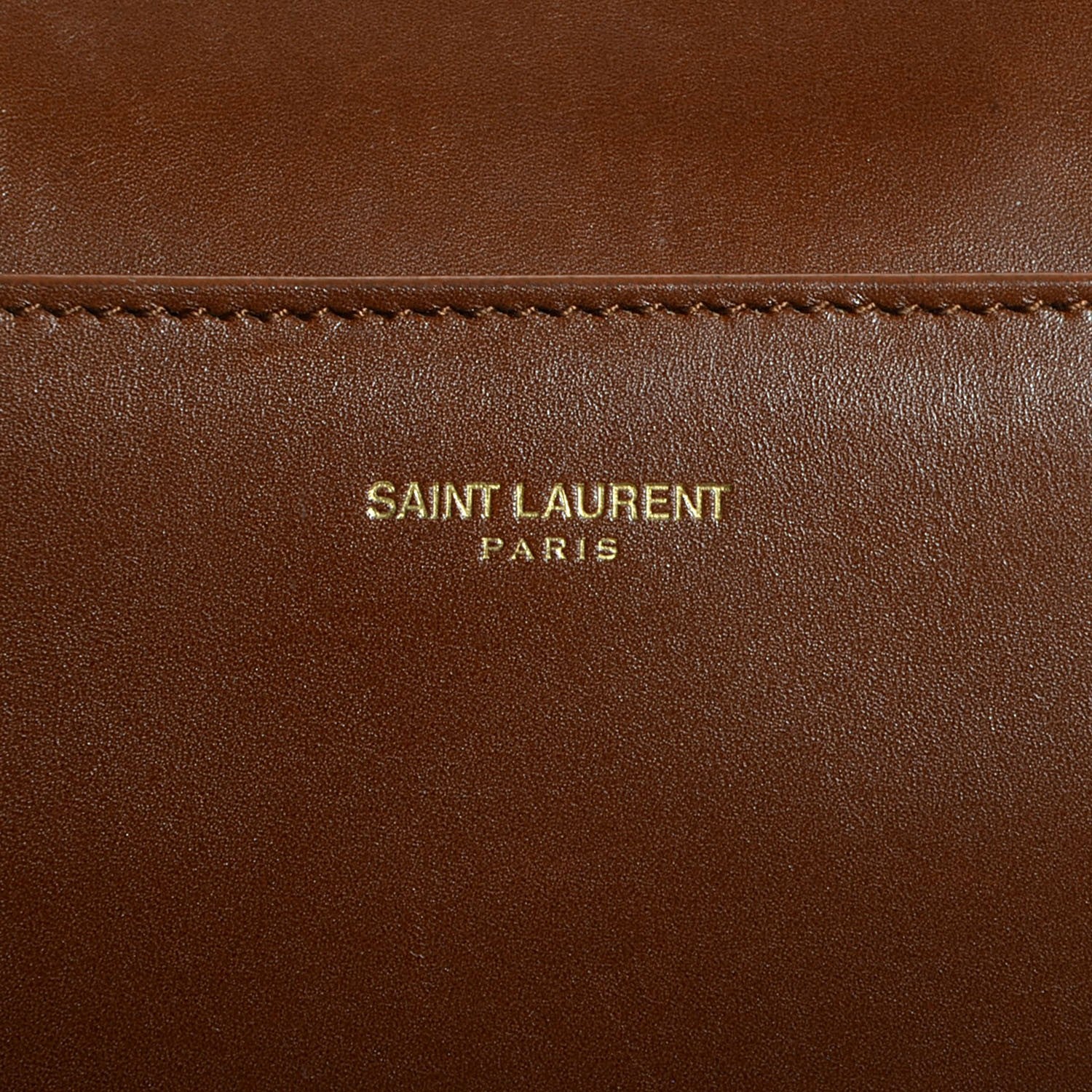 Saint Laurent Calfskin Classic Duffle 6 Cognac 9 of 9