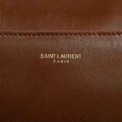 Saint Laurent Calfskin Classic Duffle 6 Cognac 9 of 9