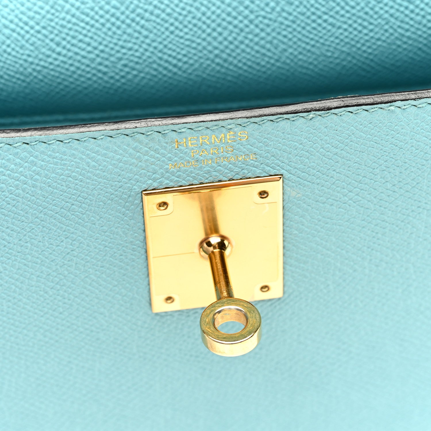 Hermes Epsom Kelly Sellier 32 Bleu Atoll 6 of 10