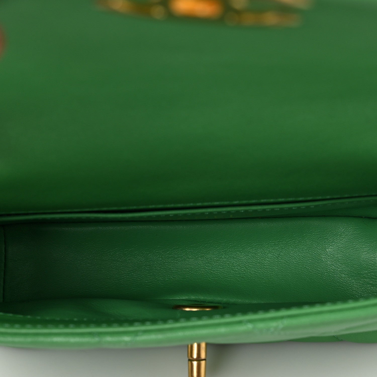 Chanel Shiny Lambskin Small Chain Is More Flap Green 5 of 7