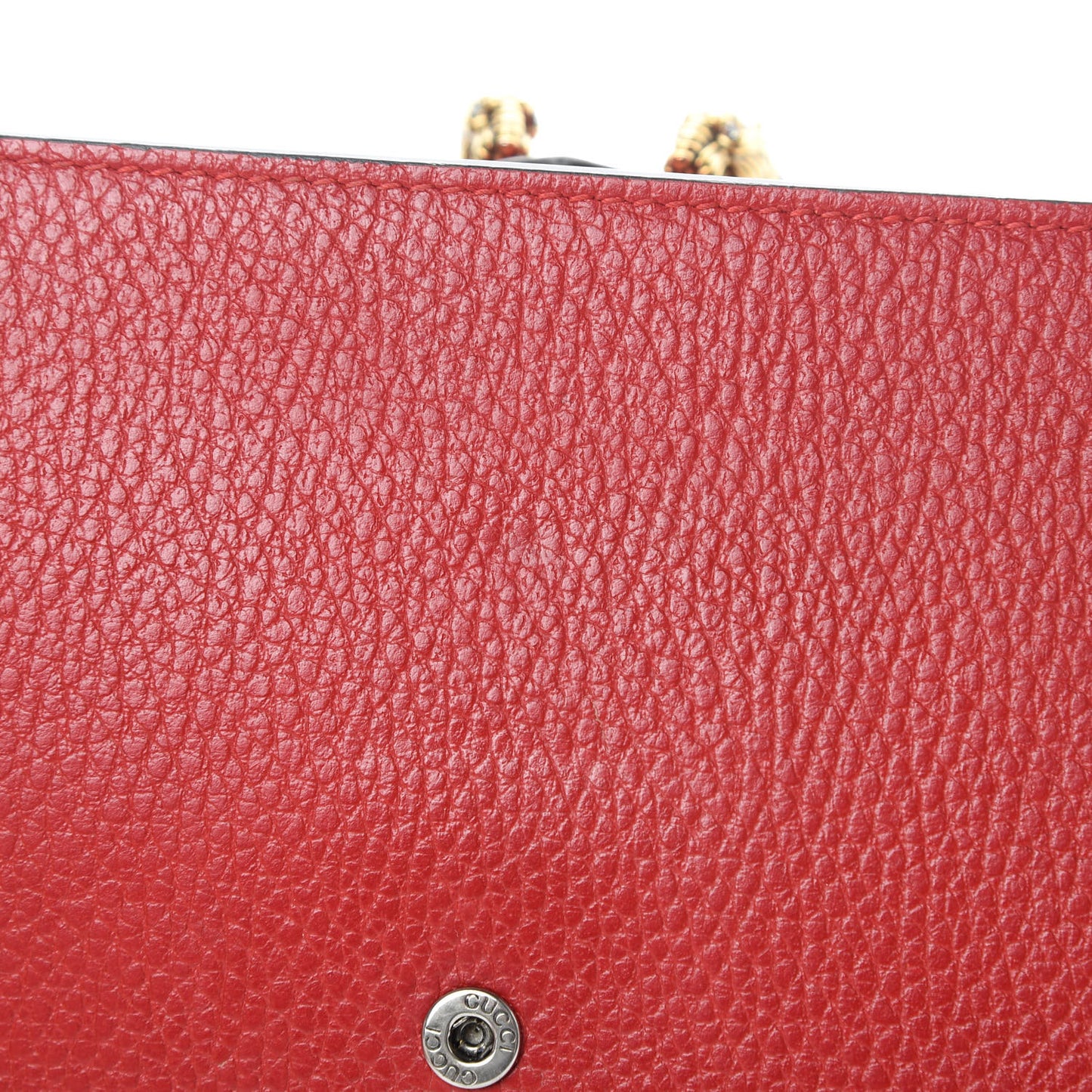 Calfskin Mini Dionysus Chain Wallet Hibiscus Red