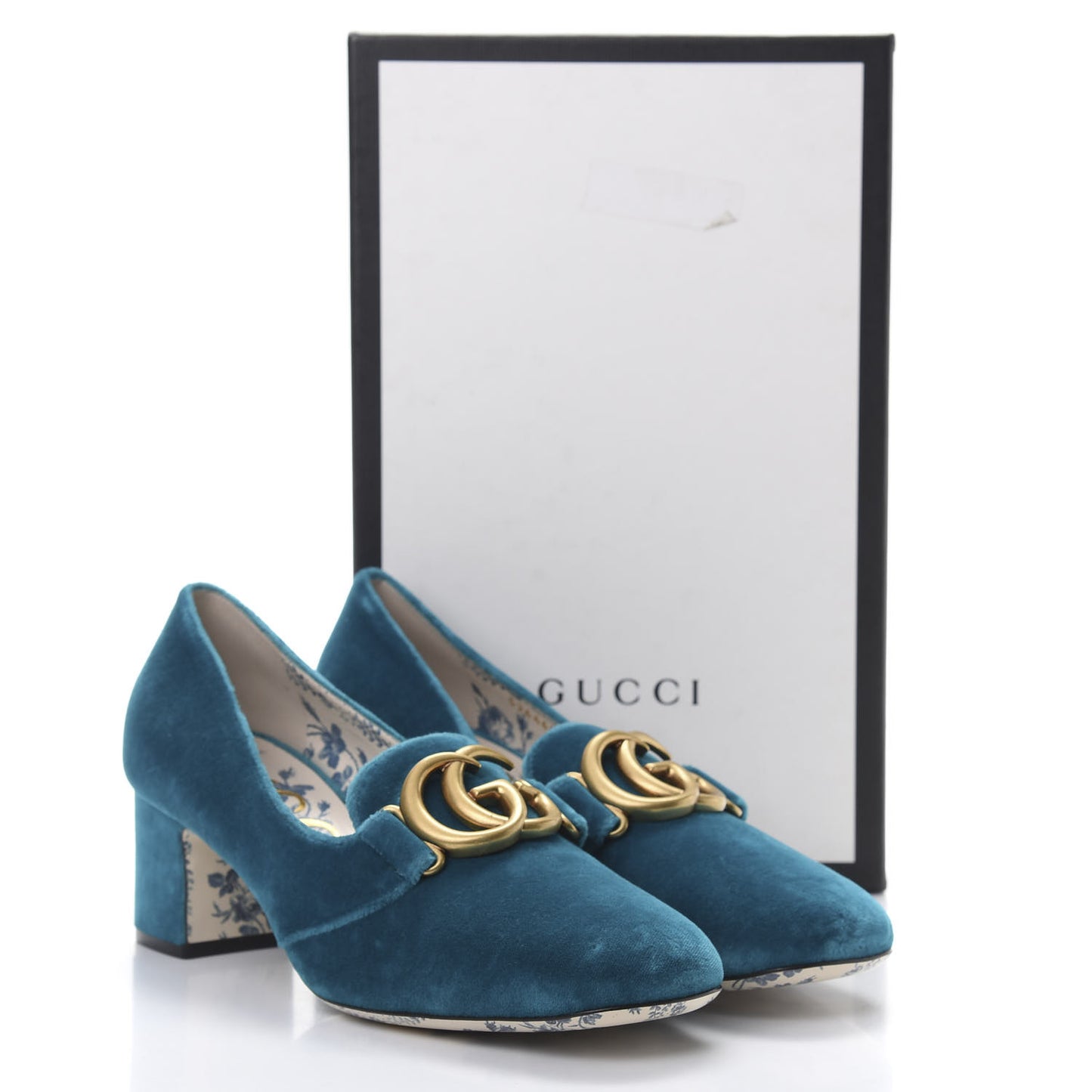 Softy Velvet GG Victoire 55mm Loafer Pumps 40 Pavone
