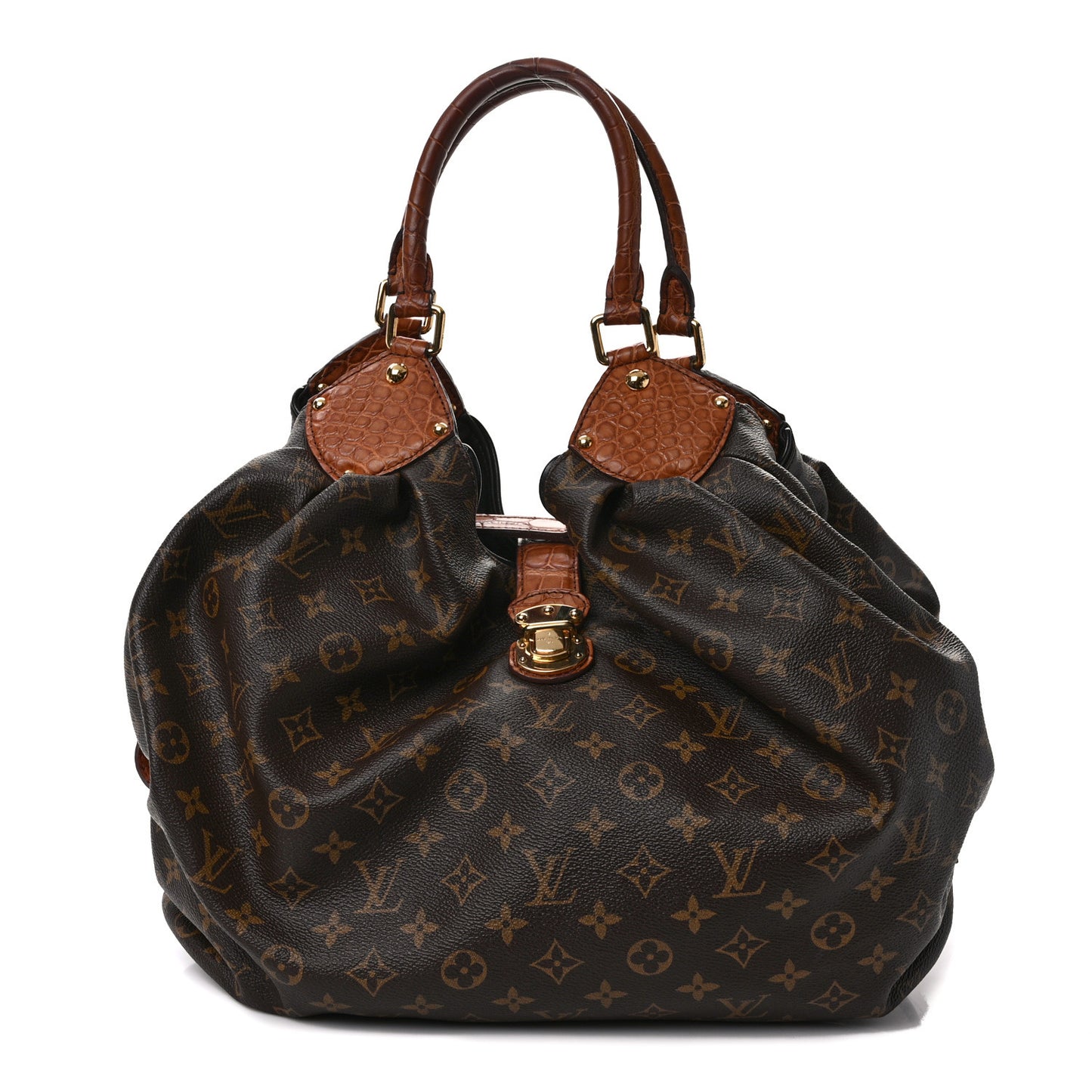 LOUIS VUITTON Monogram Alligator Trim Mahina XL