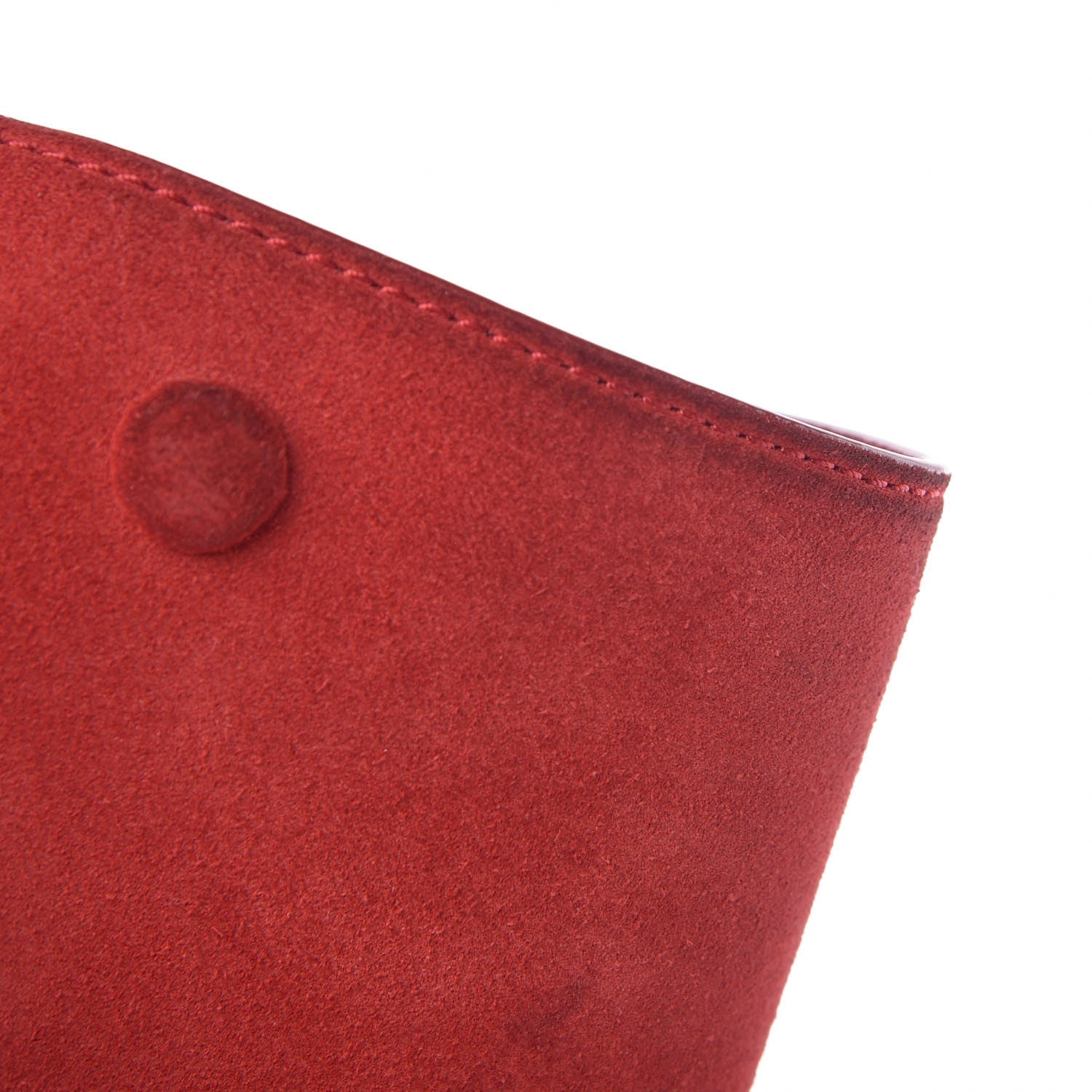 Celine Drummed Calfskin Suede Medium Trapeze Coquelicot 10 of 17